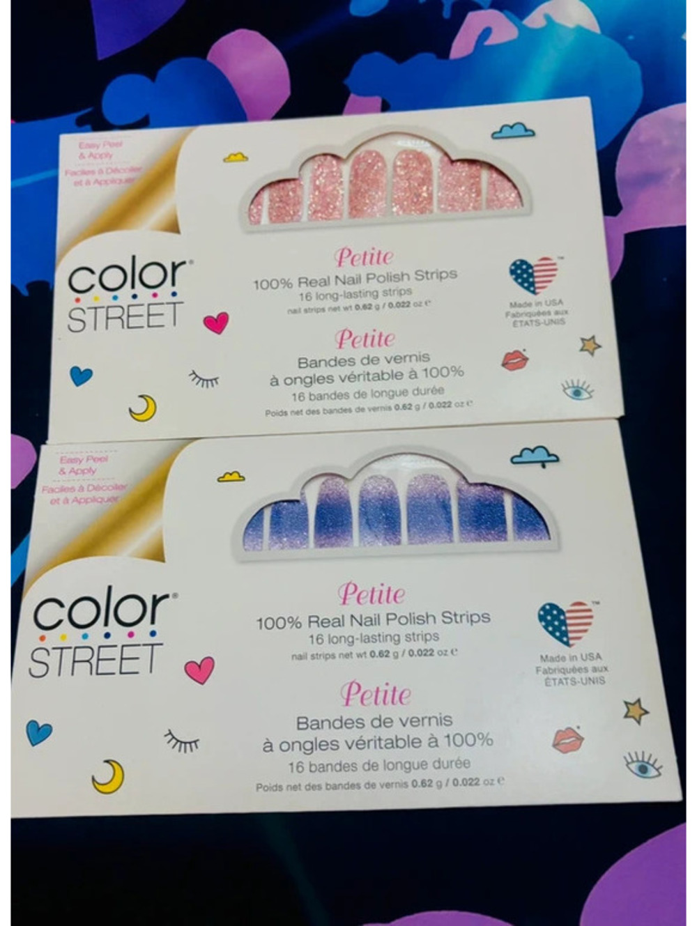 2 Color Street Petite Nail Strips Sets - Glitter